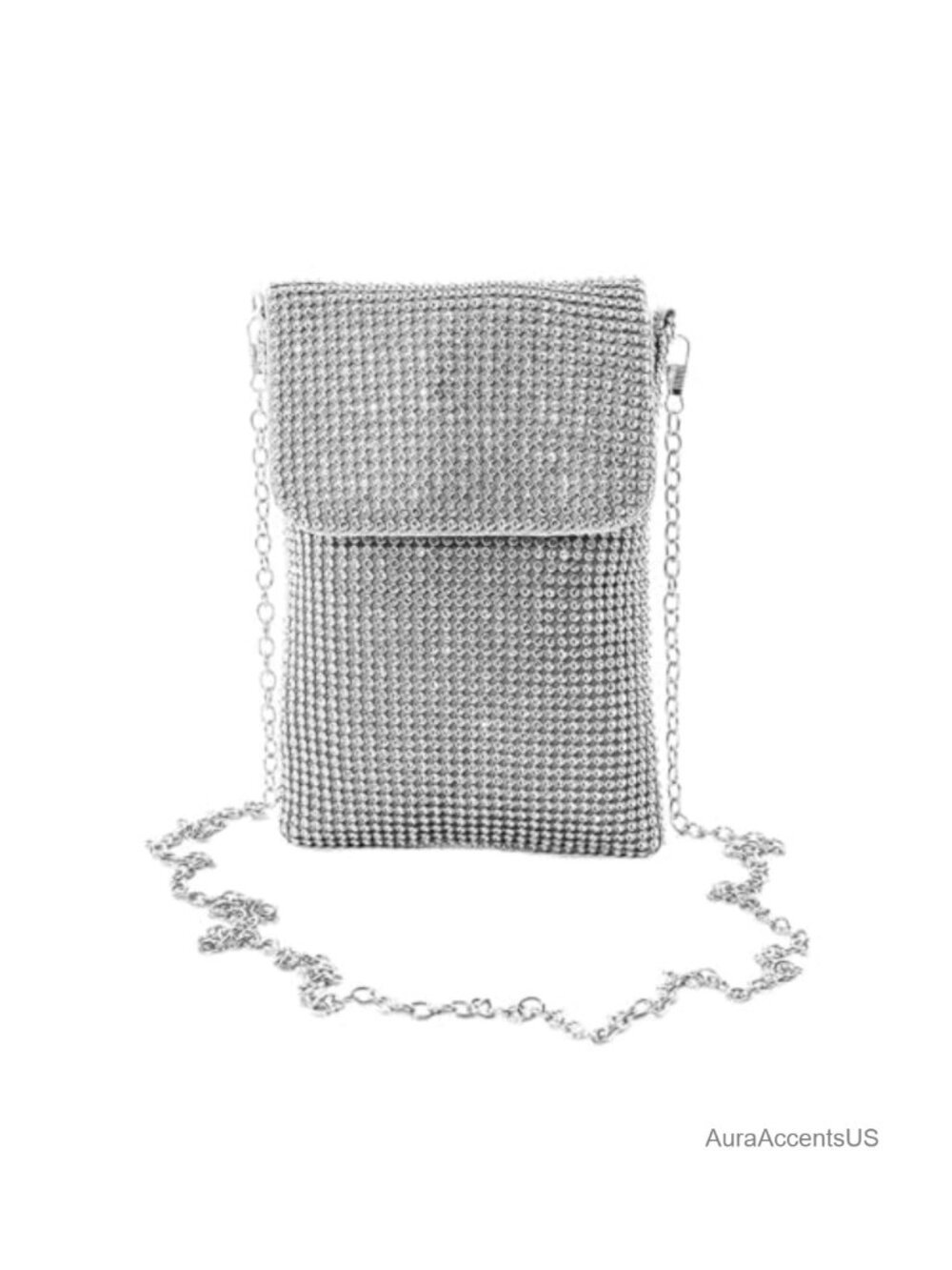 Glitter Rhinestone Crossbody Evening Bag Sparkly Small Handbag